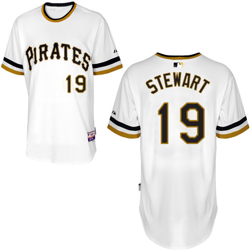 Chris Stewart #19 Youth Baseball Jersey-Pittsburgh Pirates Authentic Alternate White Cool Base MLB Jersey